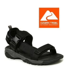 NEW Ozark Trail Men’s Outdoor Trek Ankle Strap Black Open Toe Sandals Size 13